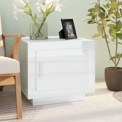 Produktbild von Couchtisch Hochglanz-Weiß 51x50x45 cm Holzwerkstoff , Couchtische Design 2024