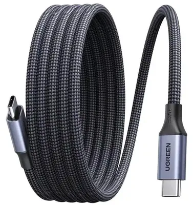 Produktbild von Kabel Ugreen USB-C zu USB-C, 240W, PD 3.1 mit E-Marker, Ugreen L537, 1 m, Grau