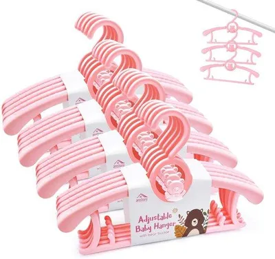 Image de Cintre pour enfants, lot de 20, rose, peu encombrant