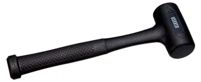 Produktbild von Schonhammer 45 mm schwarz | rückschlagfrei | rutschfester Griff | kunststoffummantelter Stahlrohrhammer | Hammerkopf mit Stahlkugelfüllung | ölbeständig