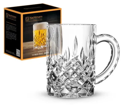Produktbild von Nachtmann Bierkrug mit Schliffdekoration, Bierglas, Kristallglas, 600 ml, Nobles