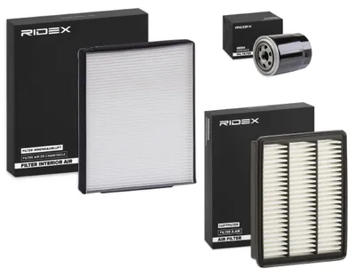 Produktbild von RIDEX Filterset Inspektionspaket Filtersatz für HYUNDAI TERRACAN (HP)