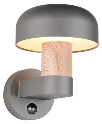 Immagine prodotto di Applique, alluminio, color legno antracite, IP54, H 24,5 cm