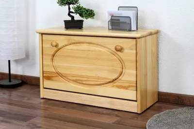 Produktbild von Schuhschrank Kiefer massiv Vollholz natur 019 - Abmessung 45 x 72 x 29 cm (H x B x T)