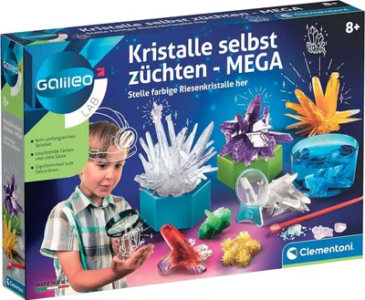 Produktbild von Clementoni Galileo Lab Kristalle selbst züchten Mega, Experimentier-Set, Mineralogie, 8 Jahr(e)