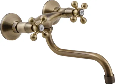 Immagine prodotto di Elegante rubinetto da bagno in ottone antico tipo 'S' rubinetto da cucina vecchio retrò