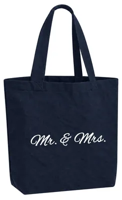 Produktbild von Einkaufstasche Mr. & Mrs. Schriftzug Canvas-Shopper 30 Liter