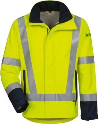 Produktbild von Feldtmann Elysee Multinorm Warnschutz-Softshelljacke KAAPO 23404 Gr. 4XL gelb/marine