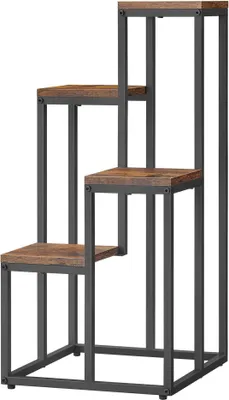 Obrázok produktu pre Kvetinový kôš 4 police 34 x 34 x 71 cm Rustic Brown