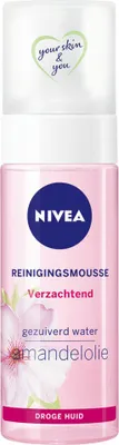 Produktbild von NIVEA – Reinigungsmousse – Essentials Soothing – Für trockene & empfindliche Haut – Mit Mandelöl & Hydramin – 150 ml - 1 Stück