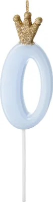 Immagine prodotto di Candela di compleanno 0 blu