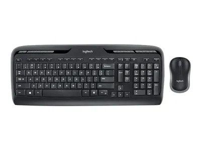 Obrázek produktu pro Logitech MK330, Plná velikost (100 %), Bezdrátový, USB, QWERTY, Černá, Obsahuje myš
