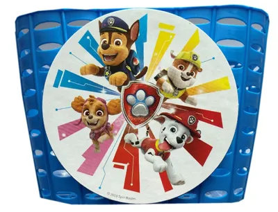 Produktbild von Bike Fashion Kunststoff-Kinderkorb Paw Patrol blau weiß