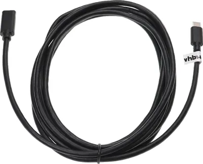 Produktbild von vhbw USB-C Verlängerungskabel kompatibel mit Samsung Galaxy Tab Pro, Tab S2 Notebook, Tablet - Kabel Schwarz, 15,2 cm