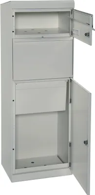 Produktbild von MEFA Paketbriefkasten Maple 661 Weiß aluminium Postkasten mit Schloss Briefbox