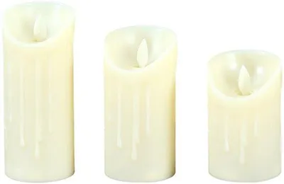 Zdjęcie produktu dla Elektroniczne lampy z efektem migoczącej świecy, sztuczne świece, LED, zestaw 3 sztuk, do barów, restauracji, wesel.