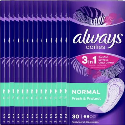 Image de Always Dailies Normal Fresh & Protect - 15x30 pièces - Pack économique - Protège-slips