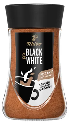 Produktbild von Tchibo Black&White Instantkaffee Vorratspack Maxipack, 1.080g – 6 x 180g, löslicher Bohnenkaffee, koffeinhaltig