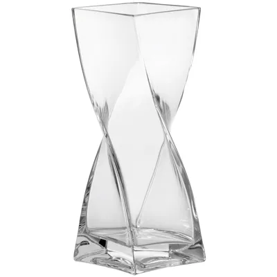 Zdjęcie produktu dla LEONARDO Swirl, Wazon w kształcie kwadratu, Szkło, Przezroczysty, Przezroczysty, CE, 300 mm