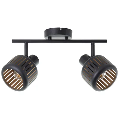 Produktbild von BRILLIANT Spotrohr, 2-flammig Tyas schwarz IP20 E14 28 Watt dimmbar g. f. Tropfenlampe