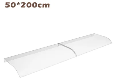 Immagine prodotto di QEENTOE, copertura per parete trasparente in PET, forma ad arco, 50x200 cm, protezione antipioggia per porte d'ingresso, finestre, balconi e garage