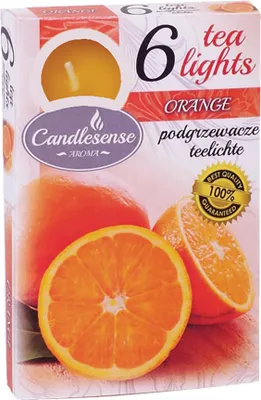 Produktbild von duftende POMERANCH Teelichtkerze (6 Stück) (brennt 6x3-4h)