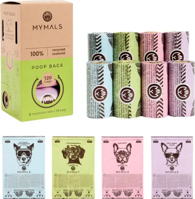 Produktbild von Hundekotbeutel MYMALS 120 Stk., 100 % recycelbar