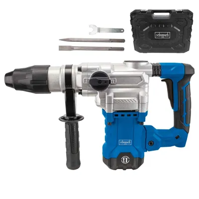Produktbild von Scheppach 2in1 Bohrhammer DH1600Max | Schlagbohren - Meißeln | 1600W Leistung | 10 Joule Schlagkraft & 3800 BPM | inkl. Koffer, Spitz & Flachmeißel