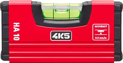 Immagine prodotto di 4K5 Tools Klein-Wasserwaage HA 10 (Maße 104x50x22 mm, 1 Horizontallibelle)