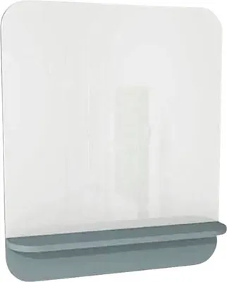 Obrázek produktu pro Zrcadlo do koupelny Devo Gloria 2.0 s fjordsnou zelenou poličkou 86 x 86 cm GL2-LUPL86-1-F72