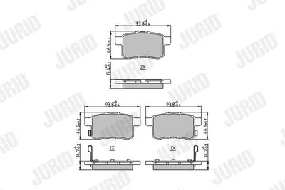 Produktbild von JURID Bremsbeläge Satz Hinten für HONDA ACCORD VIII (CU) 572626J