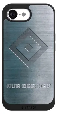 Produktbild von NIVOCASE Handyhülle für Apple iPhone 17e Hülle NIVOpure Case Schwarz HSV Hamburger SV Metallic Look