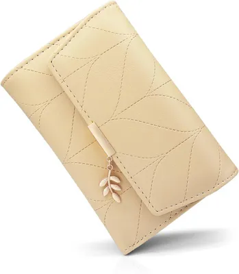 Produktbild von Damen Geldbeutel aus Weichem Veganem Leder Kleine Portemonnaie Damen mit Vielen Fächern, Mini Portmonee Damen mit Münzfach und Kartenfächer