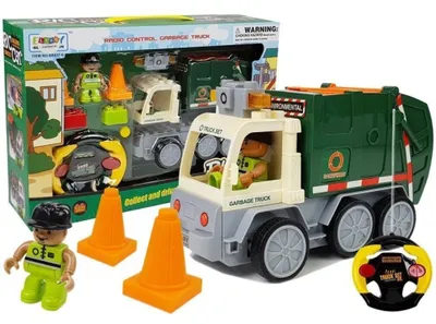 Produktbild von Lean Toys Ferngesteuertes R/C-Müllauto