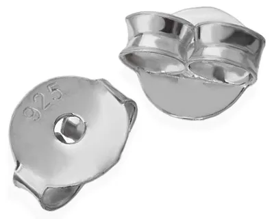 Produktbild von NKlaus Gegenstecker aus 925 Sterlingsilber, 5 Paar, 5mm, Loch 0,75mm