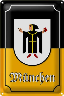Produktbild von Blechschild Wappen 20x30cm München Stadtwappen Bayern