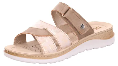 Produktbild von Rohde Damen Pantolette mit weicher Lederdecksohle Baviera 1317, Größe:42 EU, Farbe:Beige