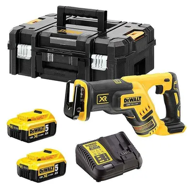 Image de Scie sabre compacte 18V DEWALT DCS367P2-QW Brushless avec coffret et 2 batteries 5,0 Ah