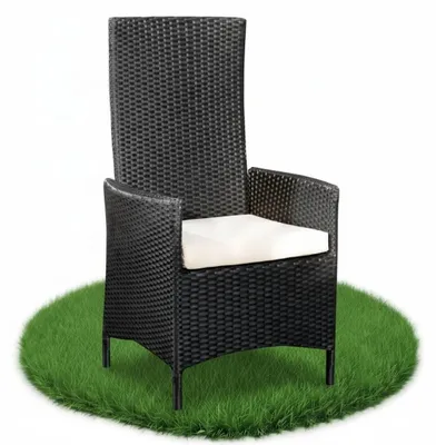 Image de Fauteuil de jardin en résine tressée "poly rotin", réglable