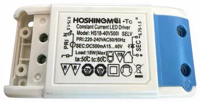 Produktbild von Sompex HOSHINGMEI HS18-40V500I LED Treiber 500mA 15–40V 18W – Konstantstrom Netzteil SELV für LED Leuchten
