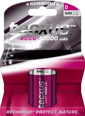 Obrázek produktu pro Tecxus 23741 Nabíjecí baterie D (Mono)/HR20 - 10000 mAh - Nikl-metal hydridová baterie (NiMH), 1,2 V