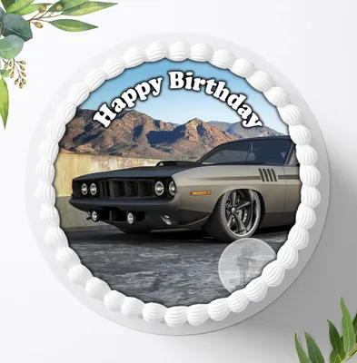 Produktbild von Für die Geburtstags Torte ein Tortenaufleger, Zuckerbild mit dem Motiv: Fahrzeuge, Essbares Foto für Torten, Fondant, Ø 20cm, 0876c