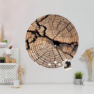 Produktbild von Design Stahlmagnettafel Weiß Rund 47cm Zeichen Der Zeit