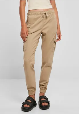 Image de Pantalon de jogging cargo taille haute pour femme Urban Classics, couleur unionbeige - 3XL