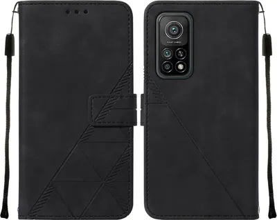 Image de Etui en cuir pour Xiaomi Redmi Note 10 5G / Poco M3 Pro 5G étui portefeuille avec embossage, porte-cartes et support noir
