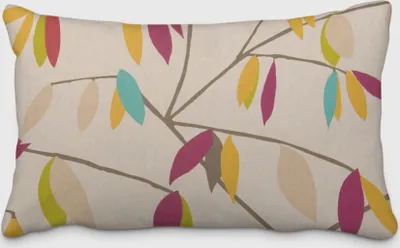 Produktbild von SCHÖNER LEBEN. Kissenhülle beige mit Blätter braun grün rot 30x50cm