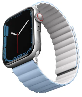 Imagen del producto de Correa Uniq Revix para Apple Watch 1/2/3/4/5/6/7/8/Se/Se2/Ultra, 42/44/45/49 mm - Blanco y azul