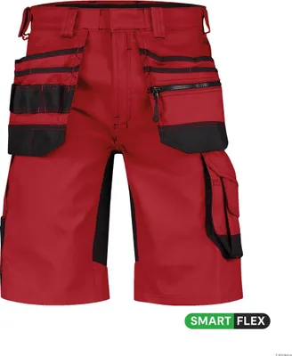 Obrázok produktu pre Pracovné šortky DASSY® Trix so strečom a vreckami RED/BLACK veľkosť 42 dĺžka: STANDARD