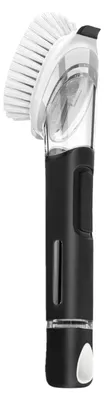 Immagine prodotto di Spazzola per piatti con dosatore di detersivo - 70 ml - Testina intercambiabile - Spugna abrasiva per stoviglie