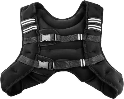 Produktbild von Gewichtsweste - Gewichtete Weste - Krafttraining - Verstellbare Passform - 5 kg - Schwarz